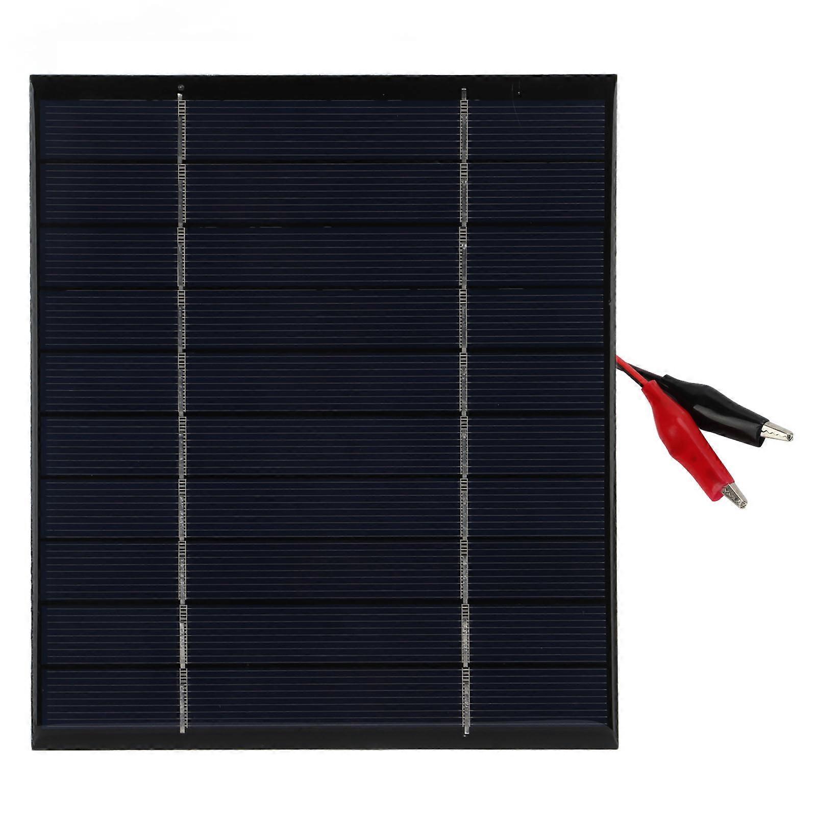 20242.5W 5V Mini Solar Panel Poly Mini Solar Cell Panel Module DIY Solar Epoxy Panel + Tiger Clip