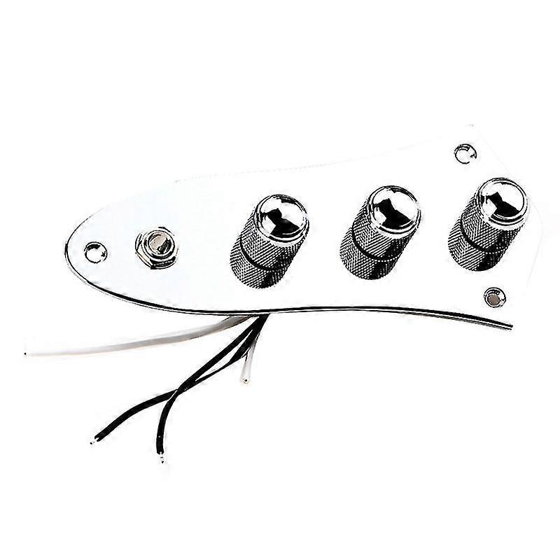 Metal Loaded Prewired Control Plate For Jazz Parts Chrome