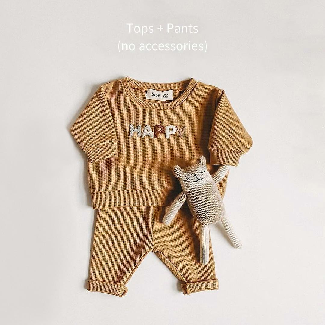 Mode Barnkläder Set Småbarn pojkar och flickor Mönster Casual Top + barns lösa byxor 2 stycken baby pojkar designerkläder set