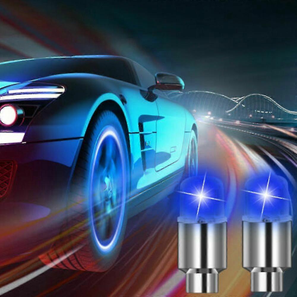 Car Tire Bike Tyre Led Decorative Flashing Light Wheel Valve Cap Lamp