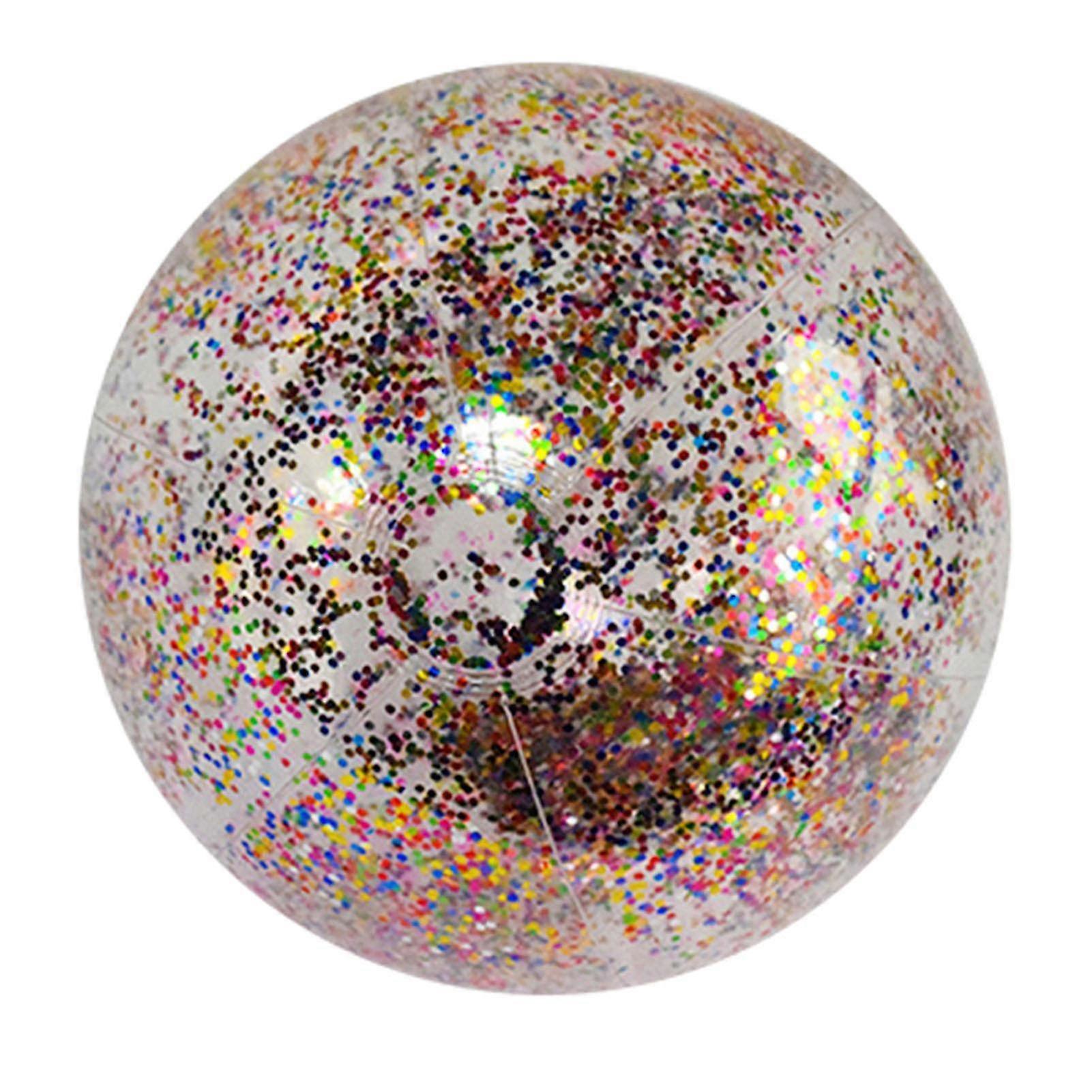 24\/16\" Large Inflatable Glitter Pool Beach Ball For Summer Beach Pool Party"