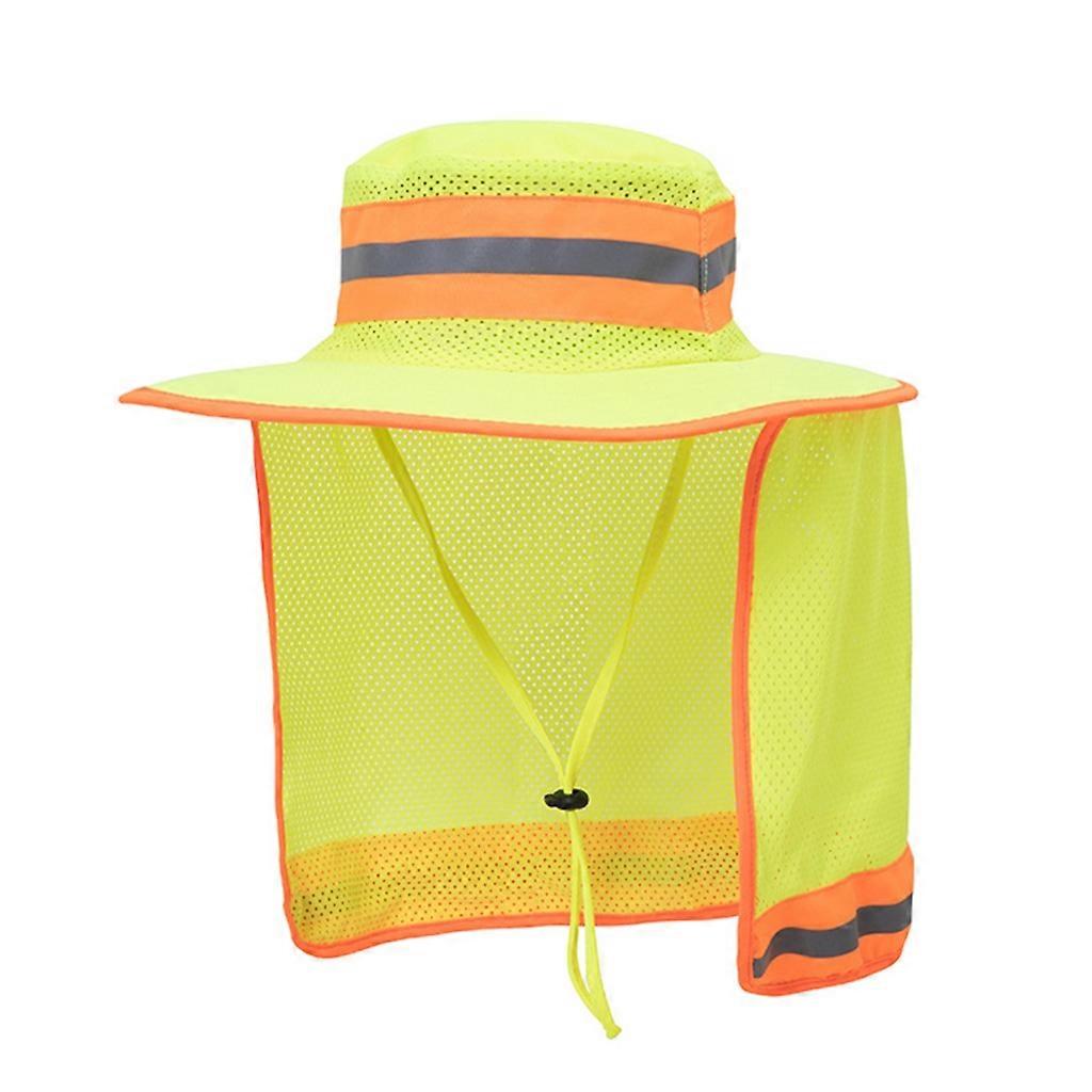  Ranger Hat High Visibility Bucket Hat With Neck Flap Reflective Safety Hat