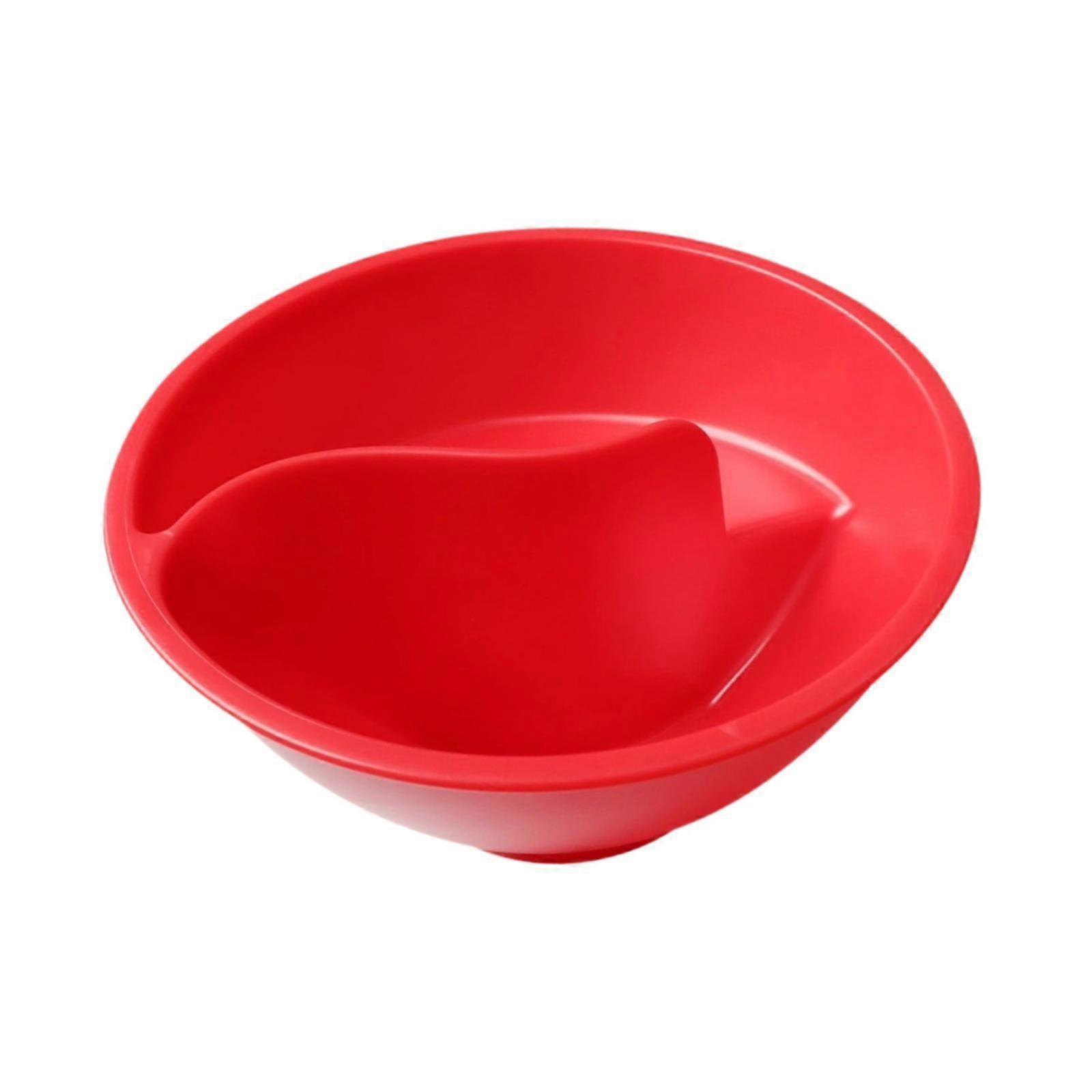 Tigela de Cereal Dividida Tigelas de Cereal com Divisor para Mesa de Jantar de Cozinha Macarrão vermelho
