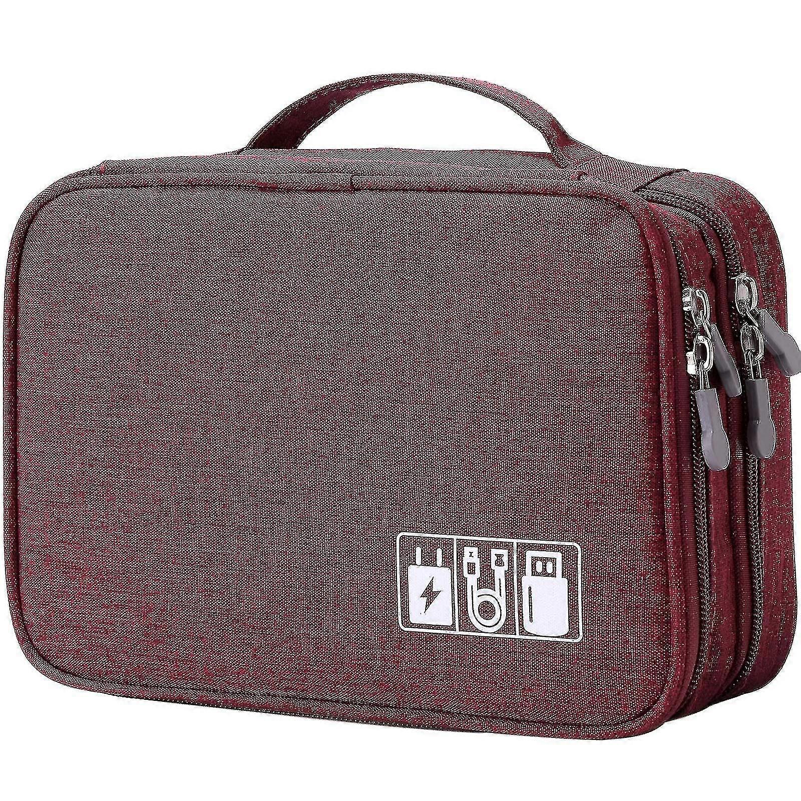 Travel Cable Izer Bag, Electronic Accessories Case Portable Double Layer Cable Stora Bag