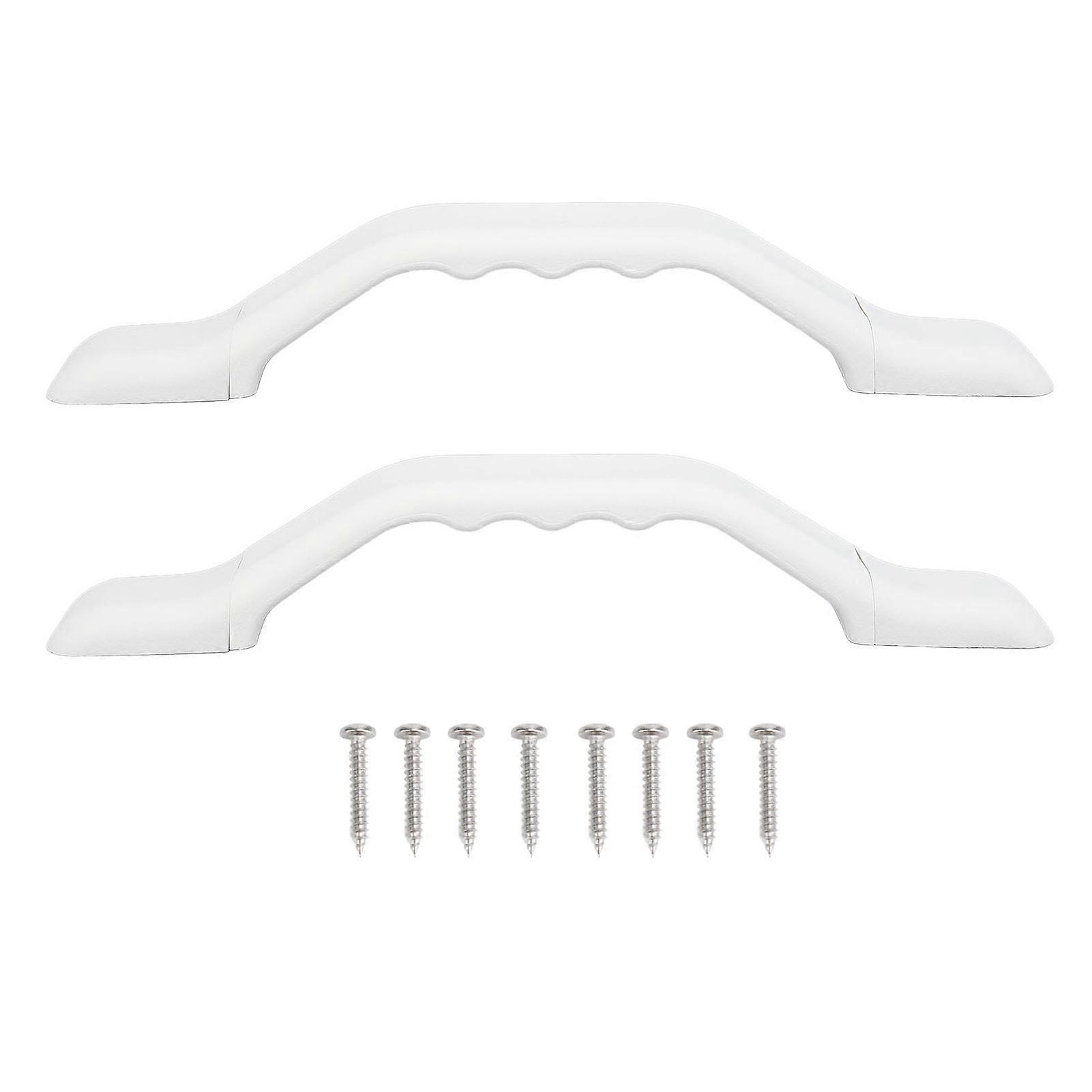 2pcs RV Porte Poignée Nylon RV Entrée Porte Assist Poignée pour RV Step Travel Trailer Toilet 232mm Blanc