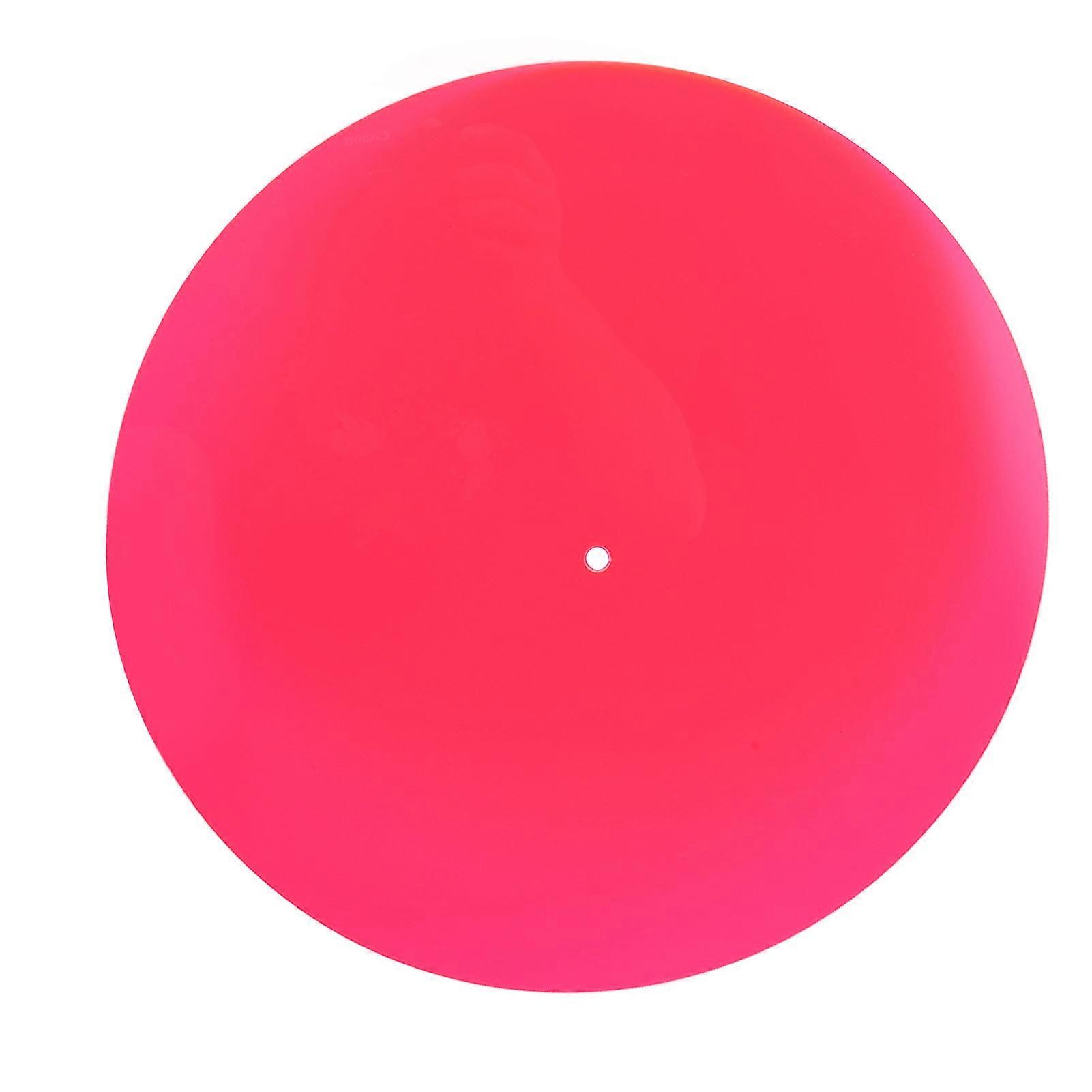 Acrylic Turntable Mat Reduce Noise Improved Sound Quality Anti Static Slipmat for LP Records 12in Roseate