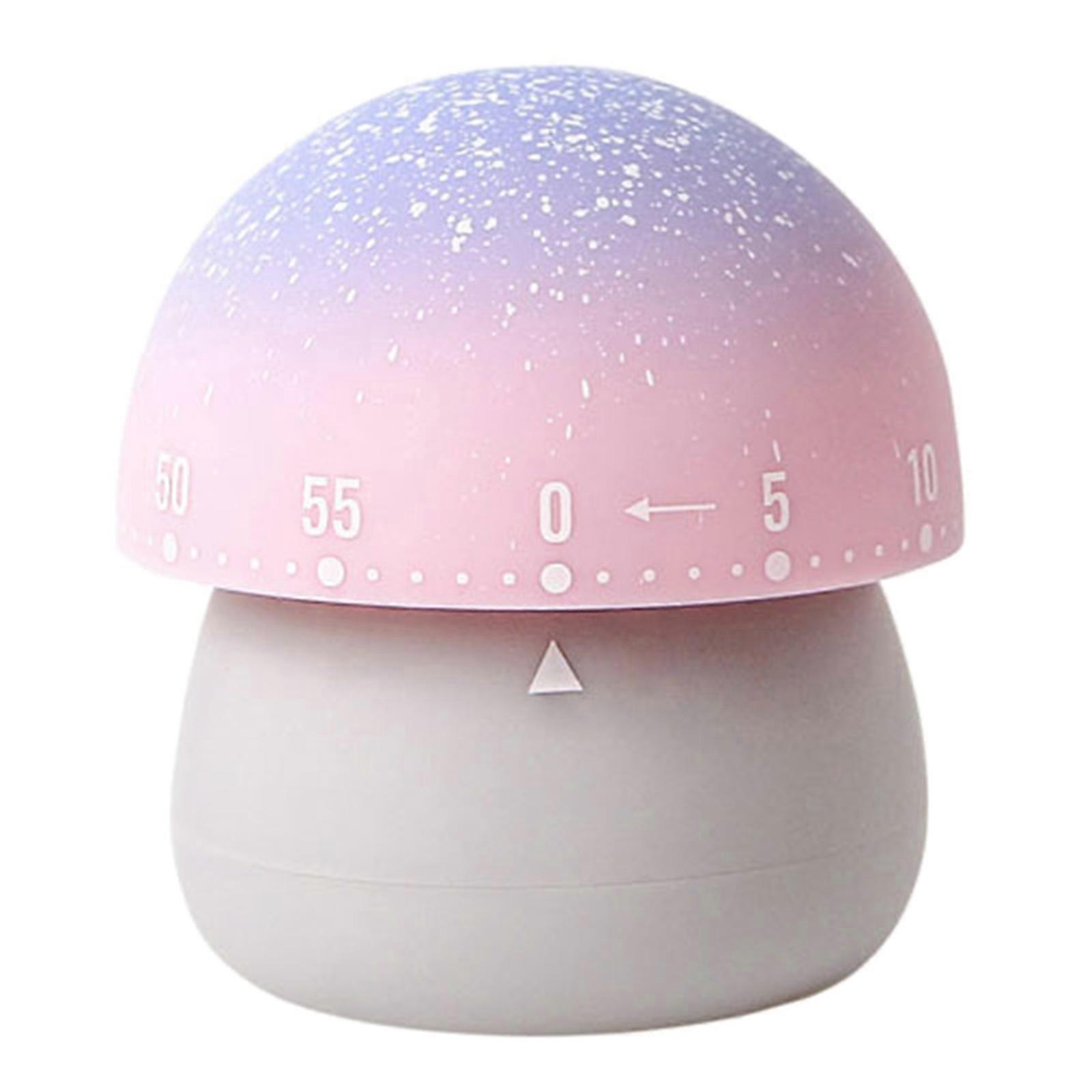 Cute Mushroom Timer for Time Management Mechanical Kitchen Timers for Home Kitchen Cooking Playing Pianos Study Manual  Gray