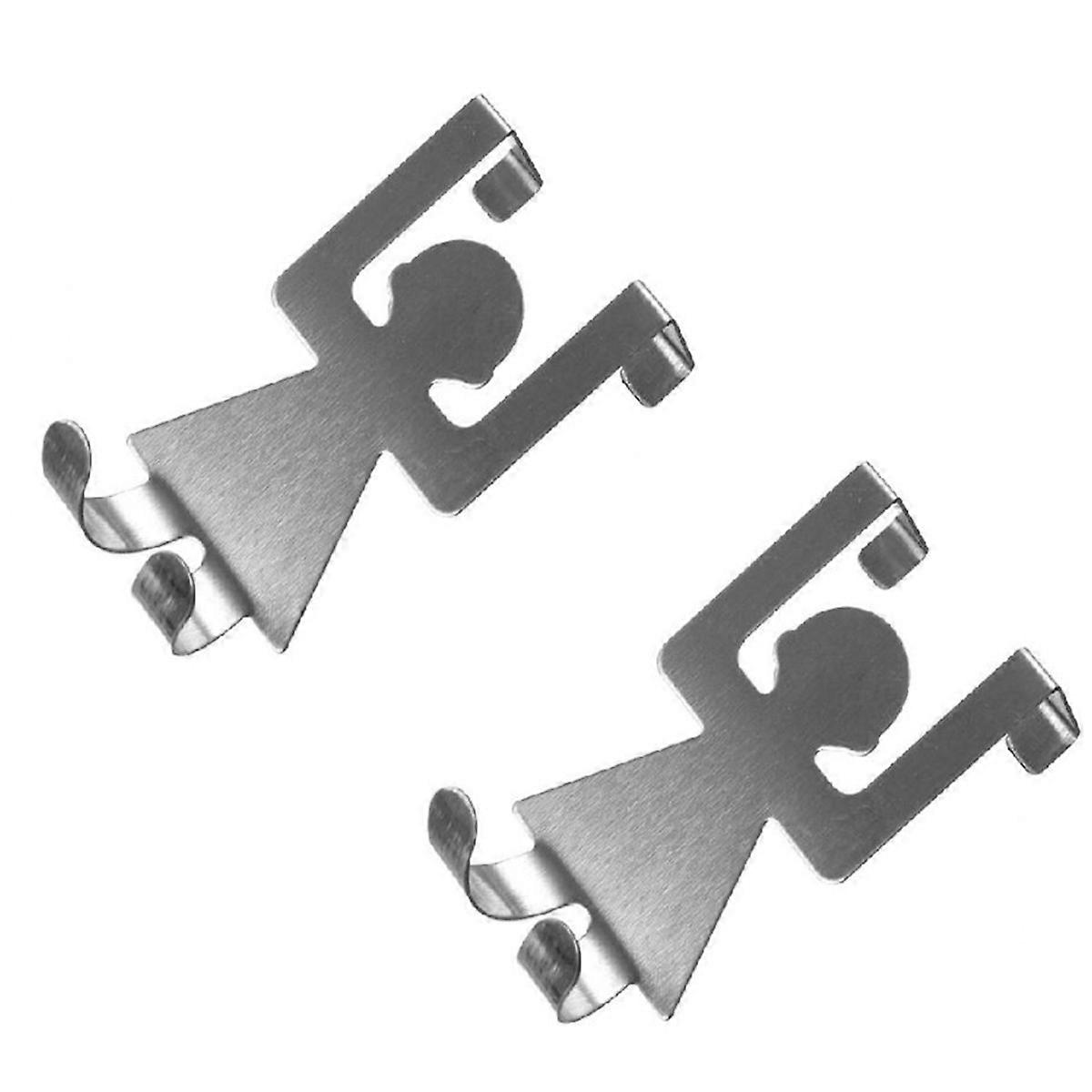 2Pcs Stainless Steel Kitchen Hooks, Humanoid Lovers Shape for Storage