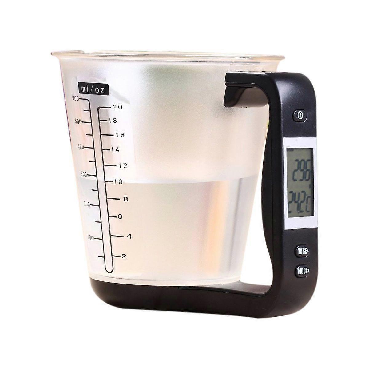 Digital Electronic Kitchen Multi-functional Scale Measuring Cup Cooking Baking Weighing (Black)