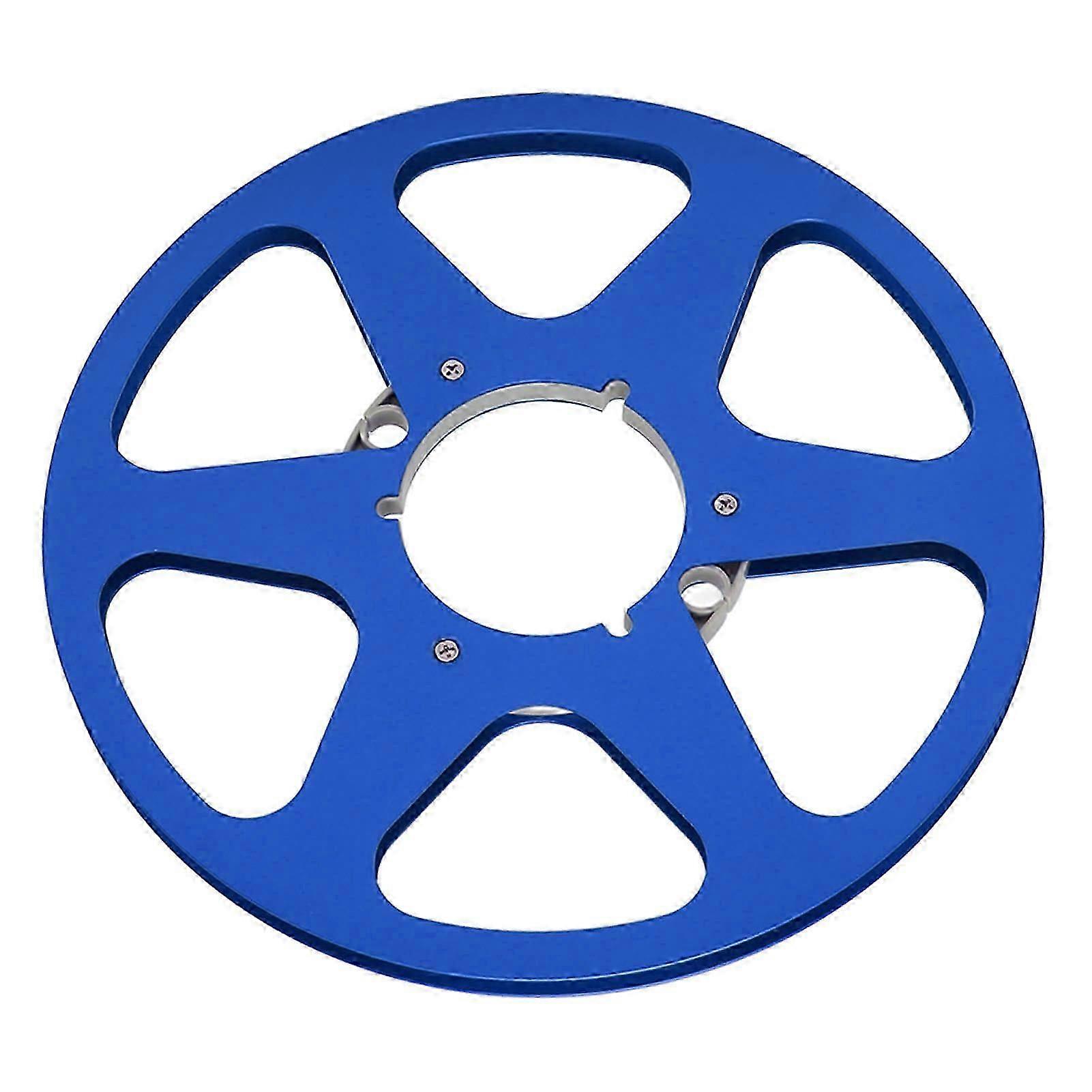 1/4 10 Inch Empty Tape Reel Nab Open Reel Sound Aluminum Alloy 6 Wind Resistance Holes Empty Tape Reel For Recording Blue