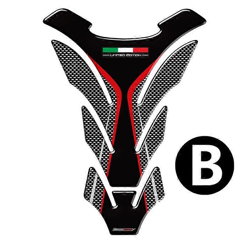 3D Carbon-look Motorcycle Tank Pad Protector Decal Stickers Case compatible for Hon-da Suzuki Kawa-saki Ducati Aprilia RV4 Italy Flag Tank MAXP