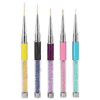 2024 5pcs Nail Art Liner Brushes Manicure Art Point Drill Drawing Painting Brushes Pen