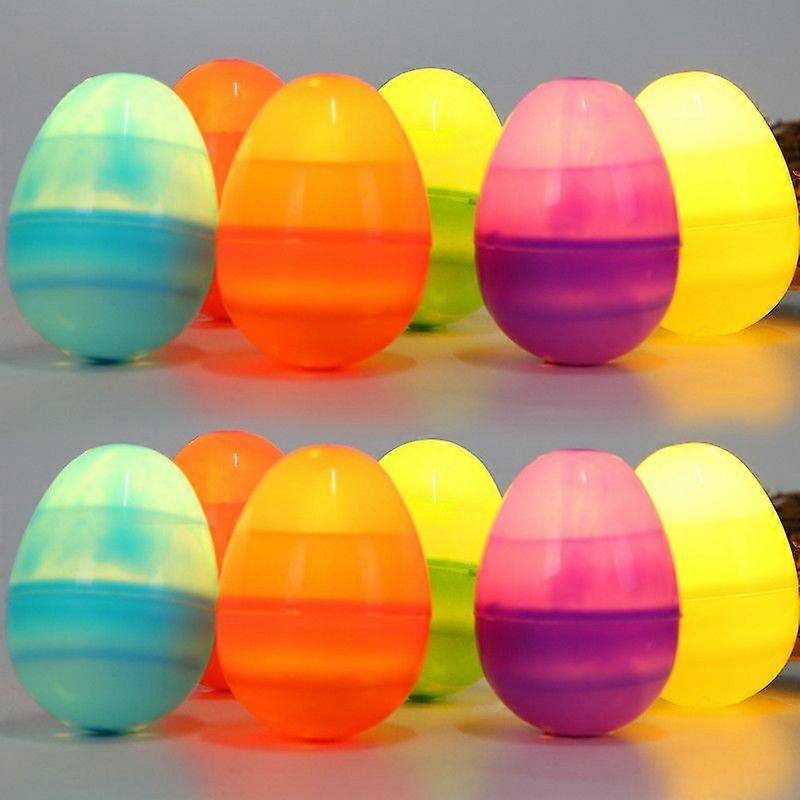 12 Pcs Glow in the Dark Easter Eggs, Plastic Easter Eggs
