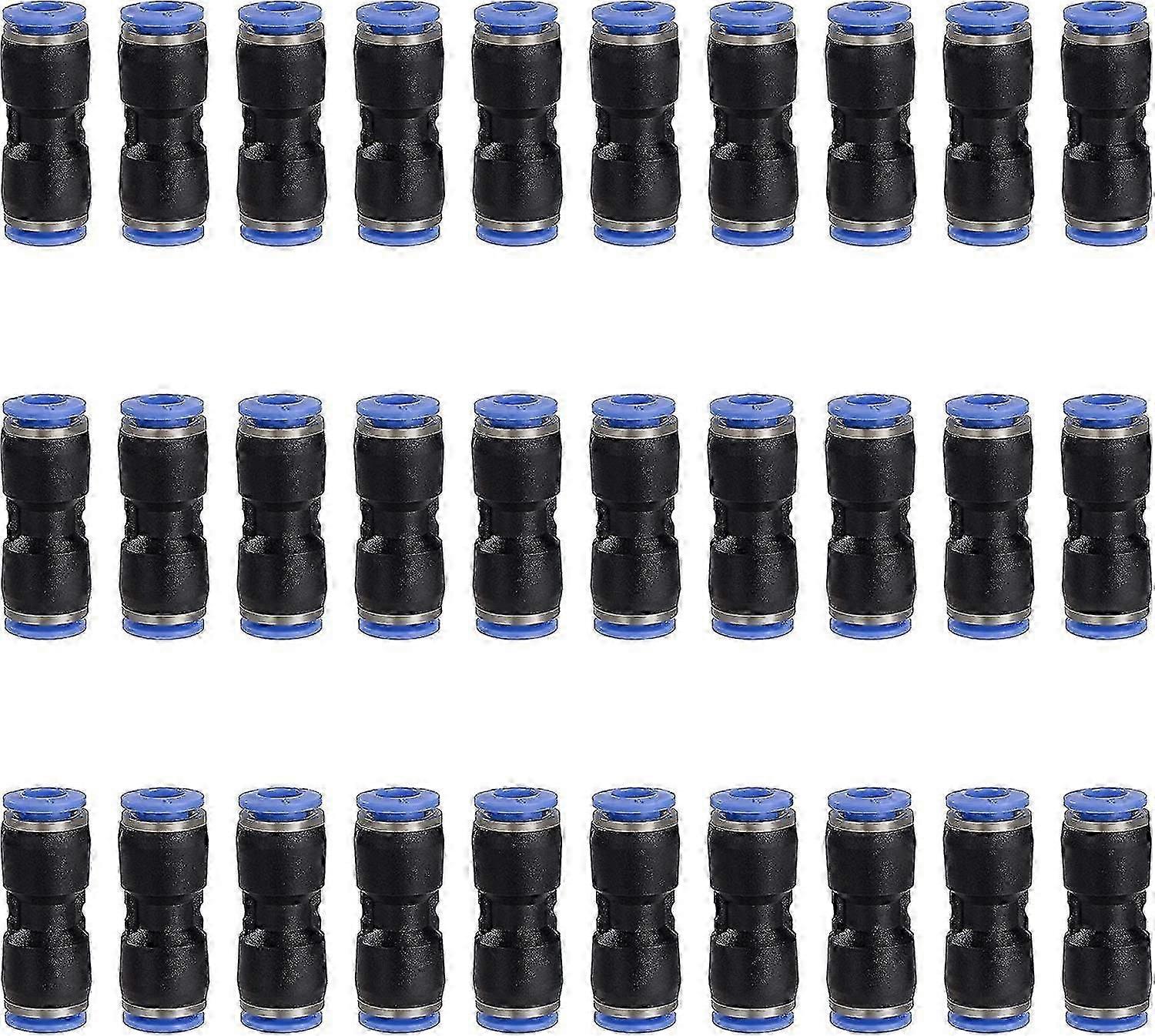 Pack Of 30 6 Mm Pneumatic Connector Pneumatic Fittings Push In Quick Coupling 6 Mm To 6 Mm