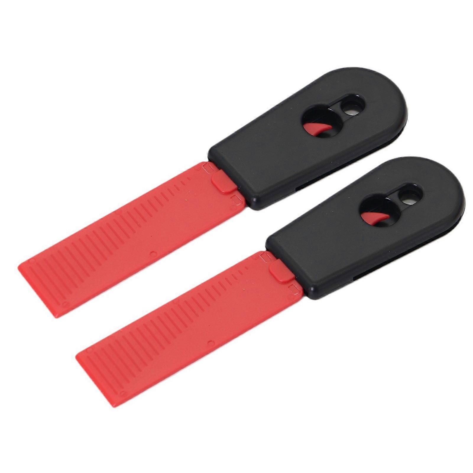2 in 1 Self Sharpening Cleaning Scraper for Stovetop and Glass Surfaces Kitchen Bathroom Home Use with Ergonomic Handle Red