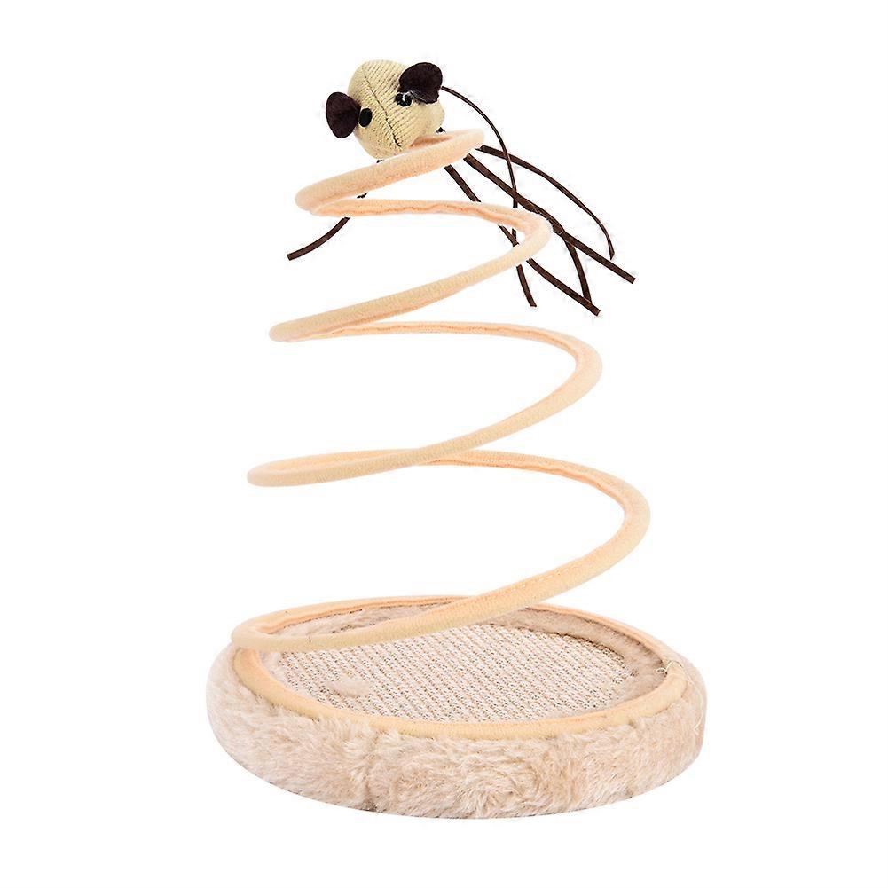 Funny Spiral Spring Cat Toy with Interactive Mouse, Durable Material, Lightweight Design, Ideal for Indoor Cats