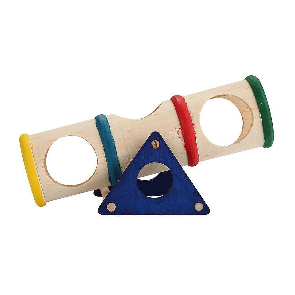 Wooden Seesaw Toy for Small Pets - Durable, Eco-Friendly Design, Ideal for Rabbits, Guinea Pigs, and Ferrets