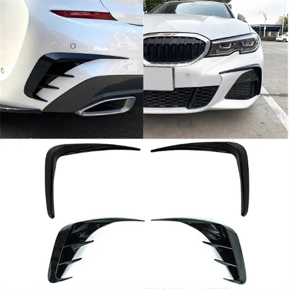 Car Front Rear Bumper Canards Fog Light Trim / Canards Spoiler Splitter for 3 Series G20 G21 G28 201