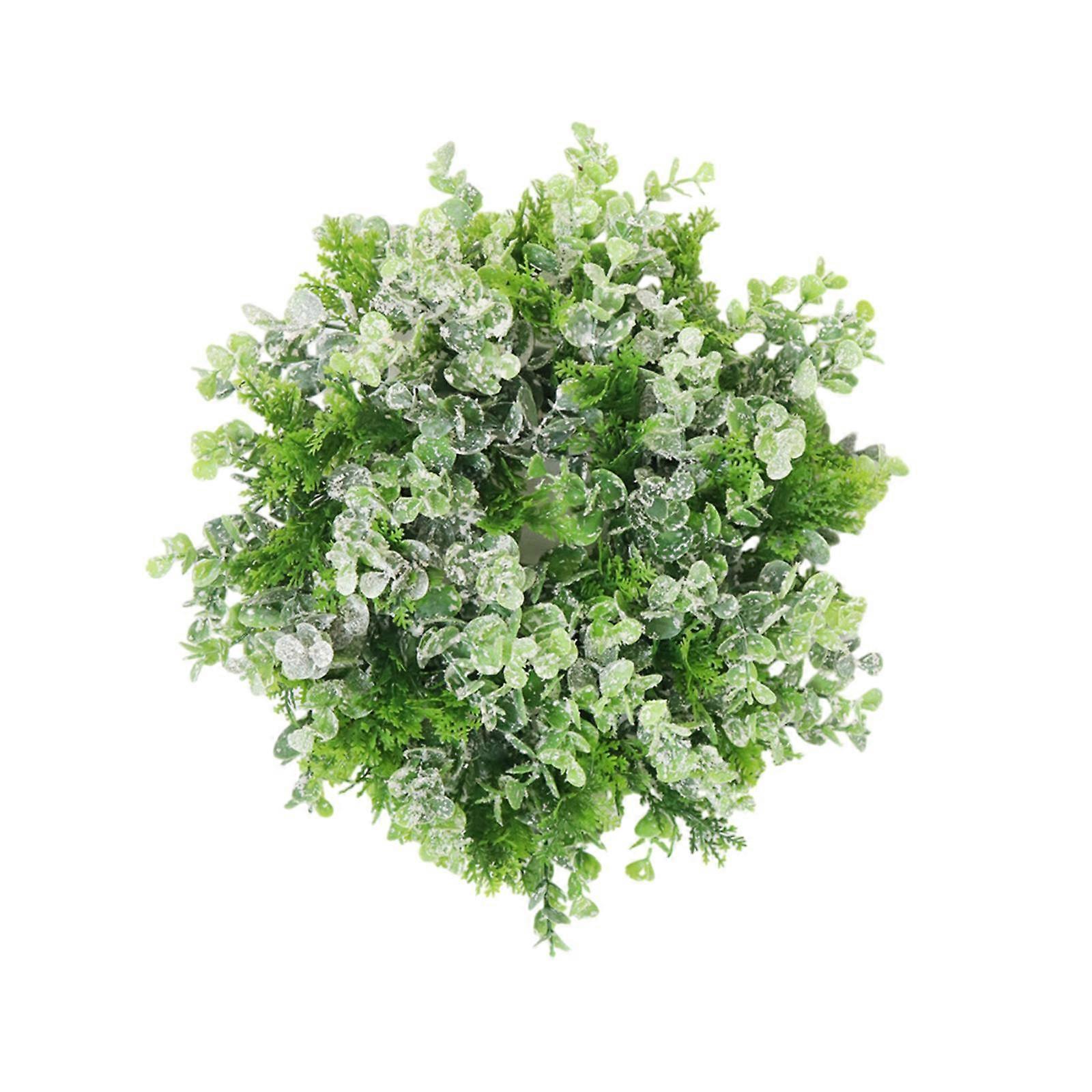 Candle Ring Wreaths Small Boho Wreath Candlestick Artificial Eucalyptus Leaves