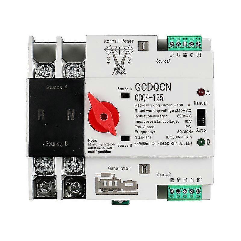 2P100A dual power automatic transfer switch switch