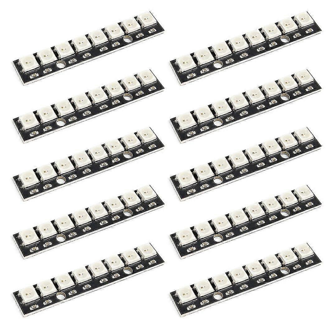 10 stk 8 biter WS2812 5050 RGB LED innebygd fargedrevet utviklingskort