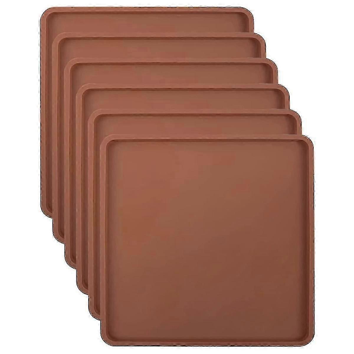 6 Pack Silicone Dehydrator Sheets With Edge For 14x14inch Trays, Nonstick Silicone Drye Sheets Mult