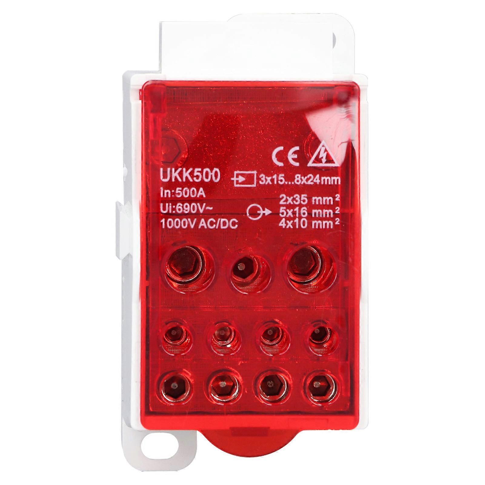 UKK500 C45 Terminal Block Junction Box 690V 500A Single Pole Rail Power Junction Box