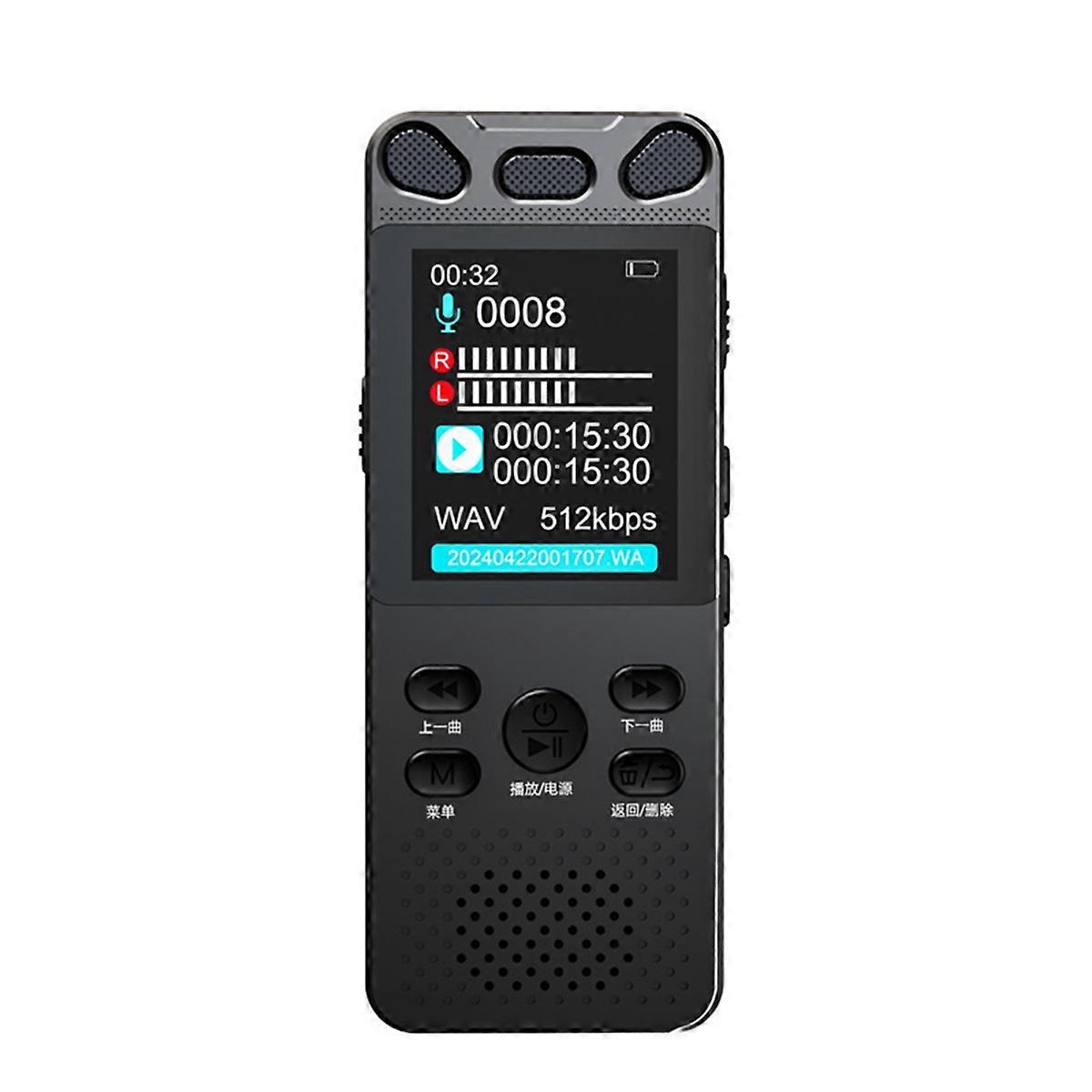 Digital Voice Recorder Voice Activated Recorder 100Hours HD Noise-Canceling Audio with MIC for Lecture A-B Repeat 32G