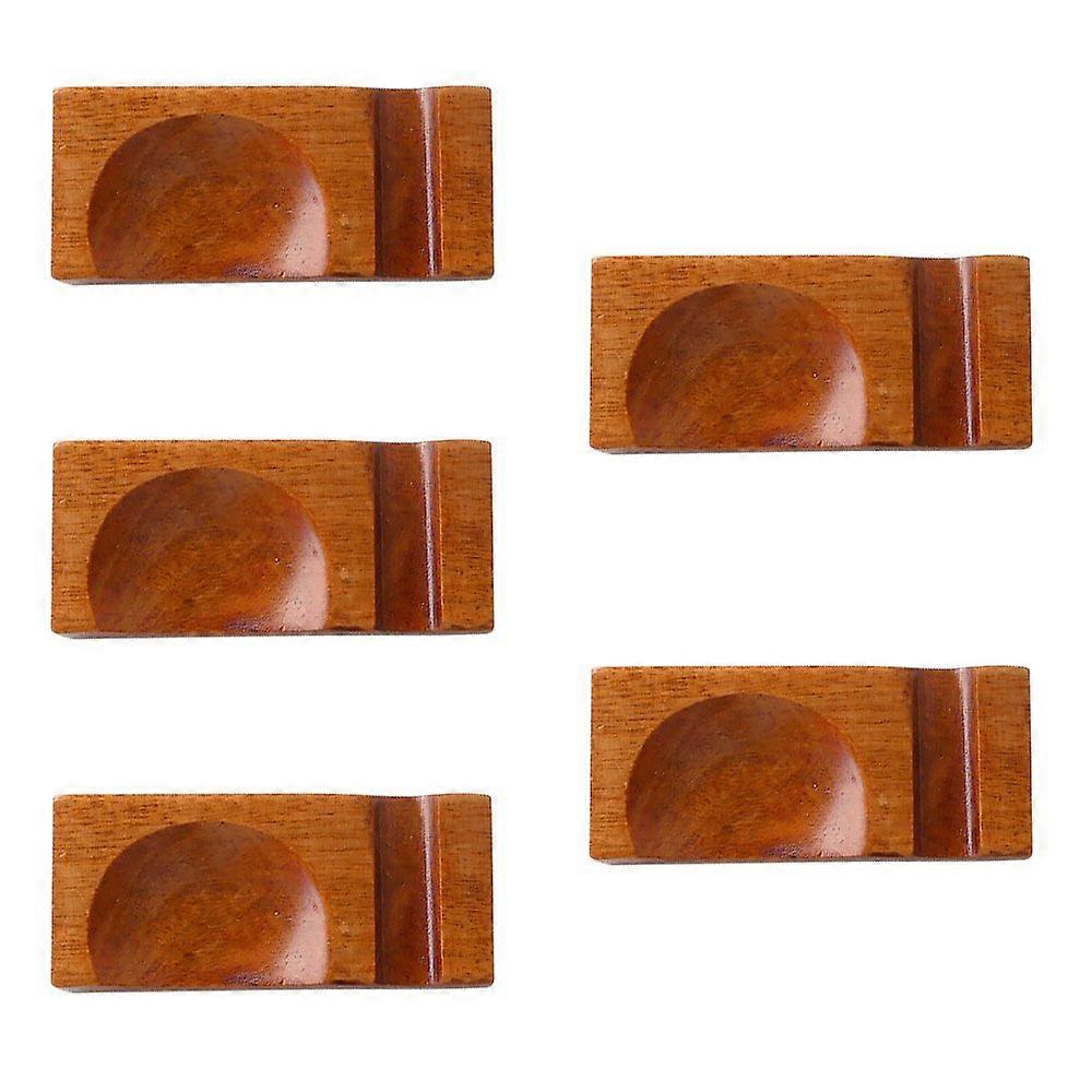 4 sets of Japanese natural wooden rectangular pedal spoon fork knife holders (spoons/chopsticks are not included)