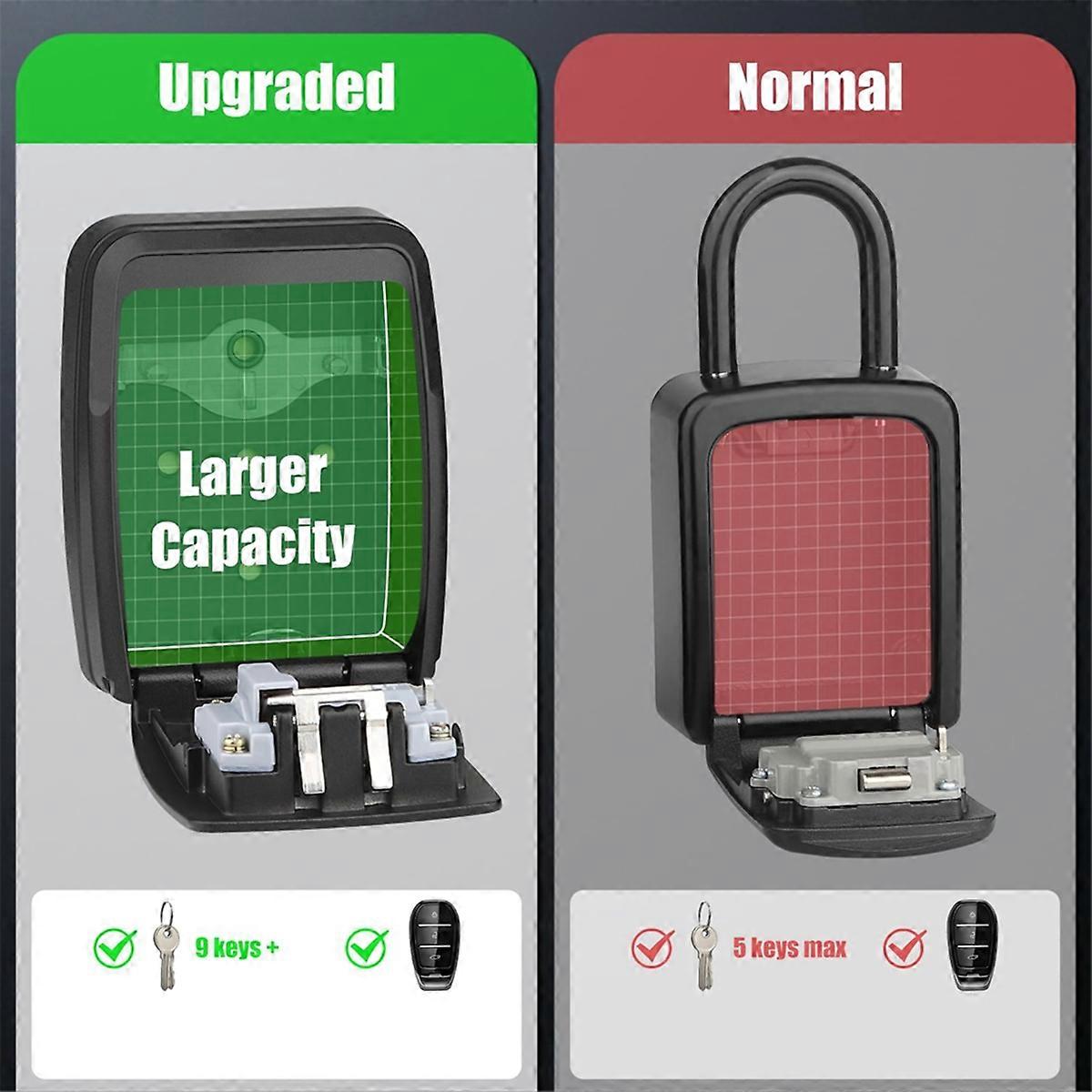Key Lock Box with Code,Large Lock Box for House Key Portable Lock Box