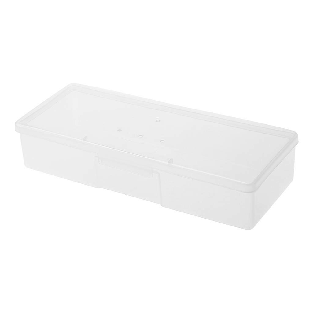 New Transparent Empty Nail Storage Box Manicure Tools Organizer for Case Holder  White