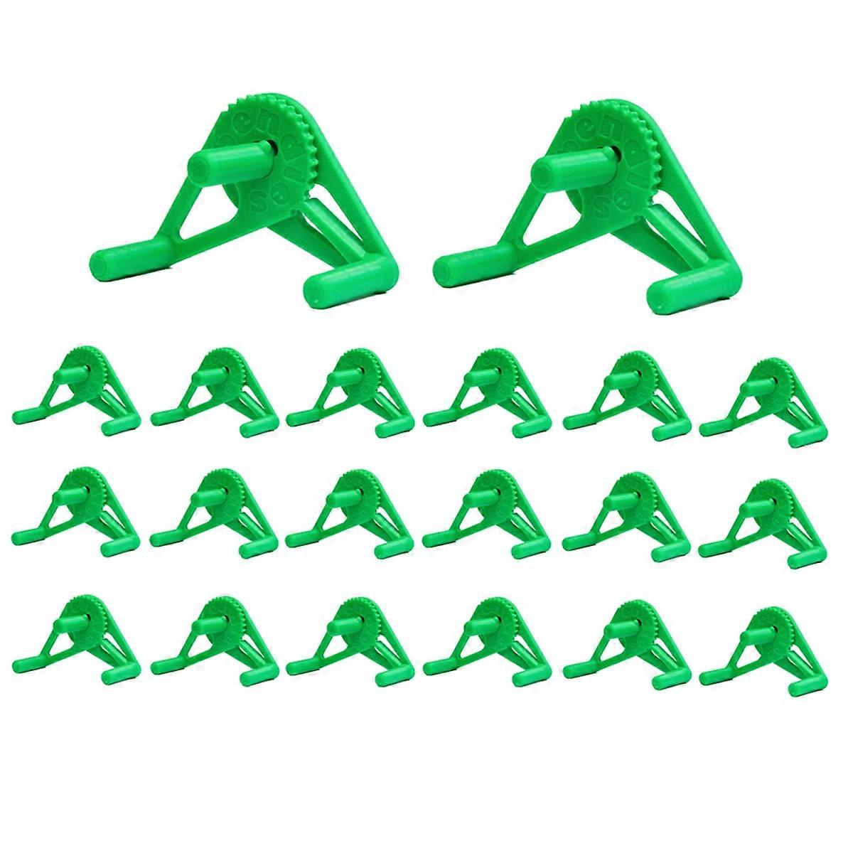 20Pack Plant Clips -Adjustable Low Stress Plant Support Clips green