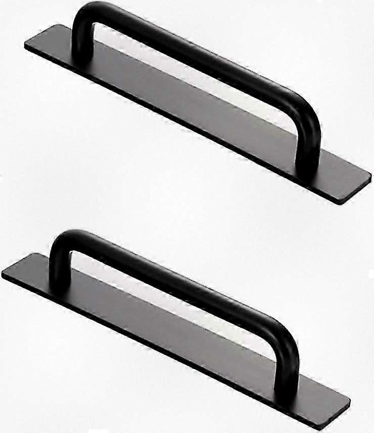 2-Piece Self-Adhesive Aluminum Handles for Doors, Windows, and Furniture - Easy Snap-On Design