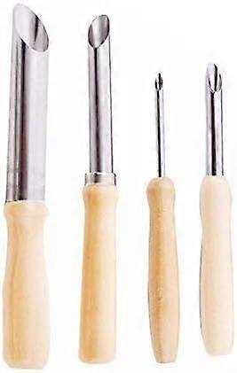 Half Round Hole Punch Tools - Set of 4 for Pottery Ceramic Modeling Clay Sculpture