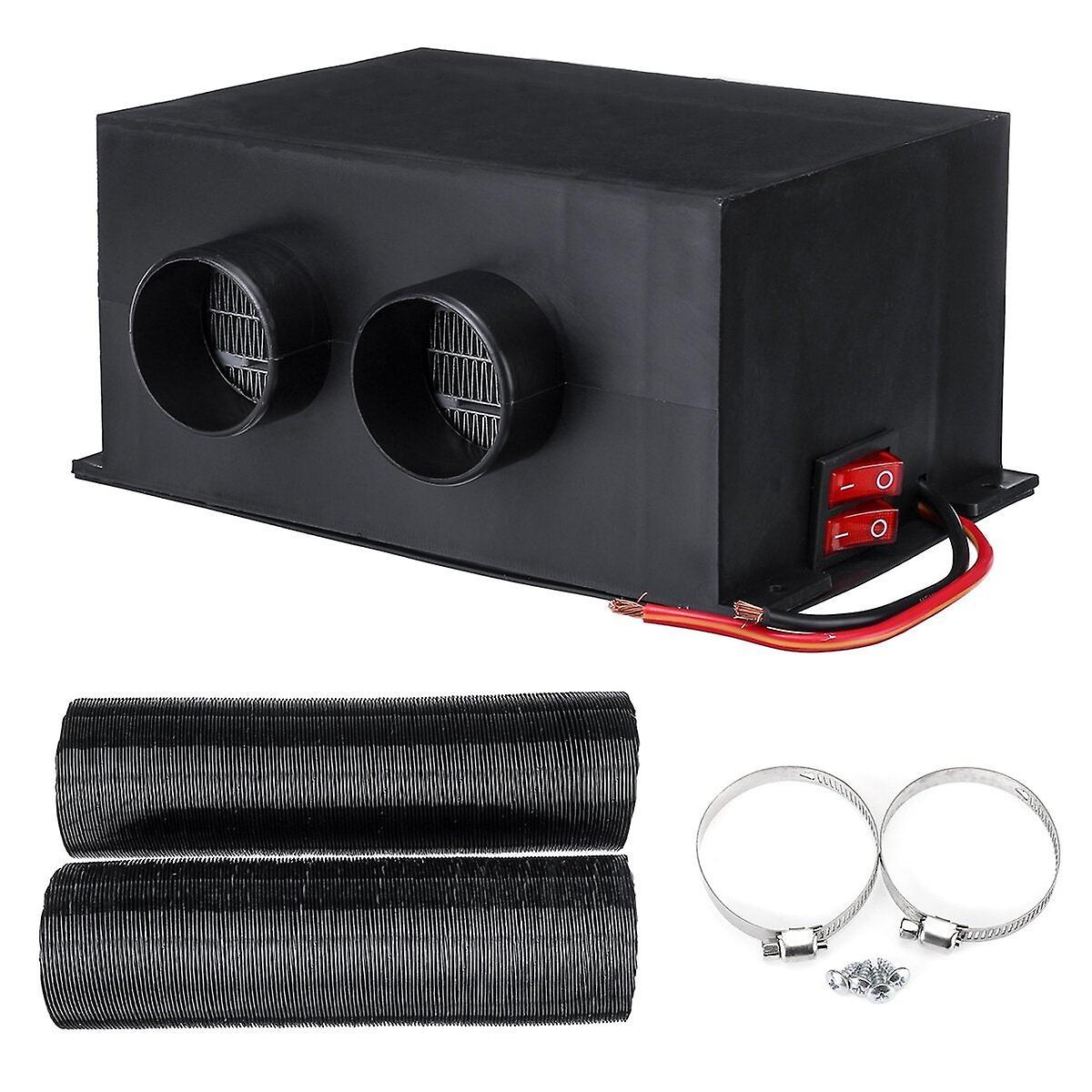 12V/24v 650w 2-hole Car Electric Heater Warm Air Heater Dual Switch Constant Temperature