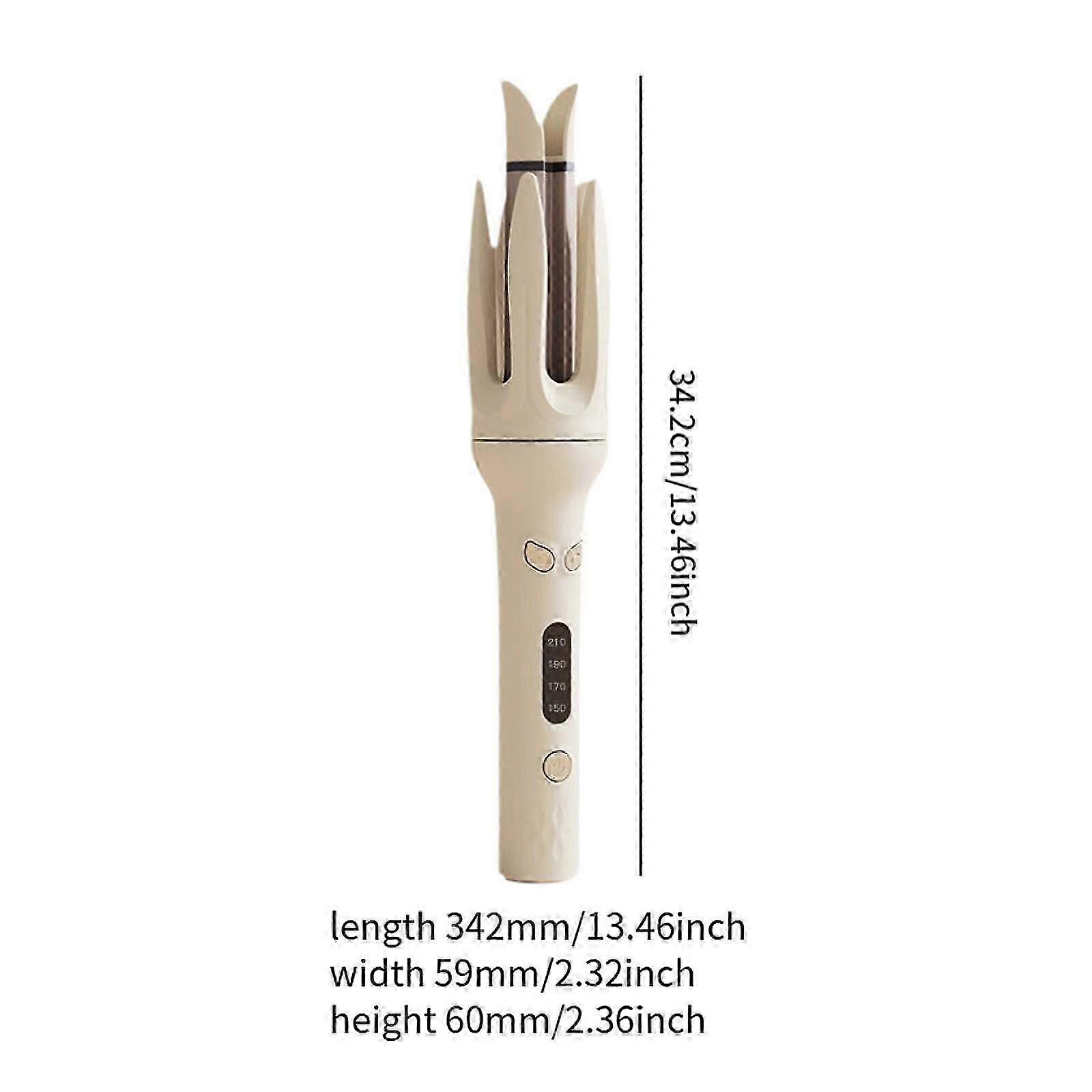 Automatic Hair Curler Multipurpose 4 Temperature Adjustable for Girls Travel light yellow