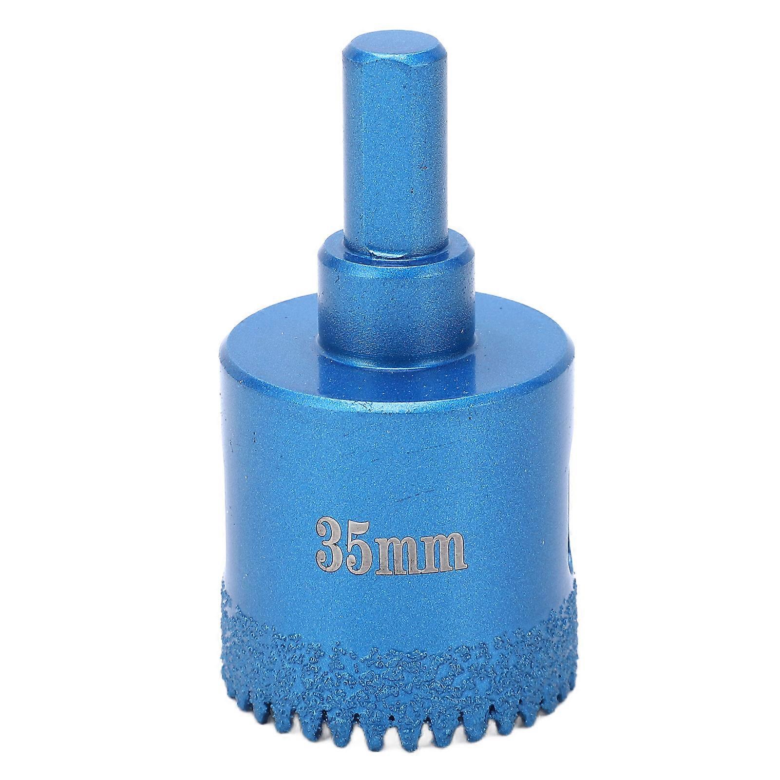 Emery Hole Saw Drill Bit Wet Dry Dual Use Brazed Hole Opener Cutter Bit for Glass Marble Ceramic 35mm Opening