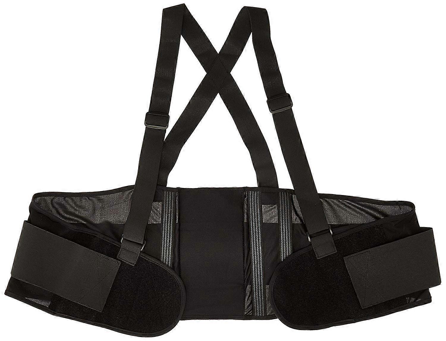 Back Support Belt with Suspenders, Adjustable Size 43" - 48", Ergonomic Design for Comfort