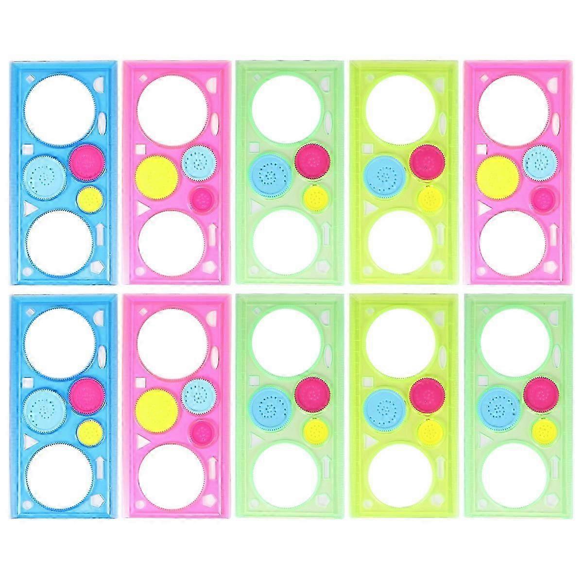 10pcs Multifunction Drawing Kit Set Creative Drawing Tool for Kid Child Girl (Random Color)