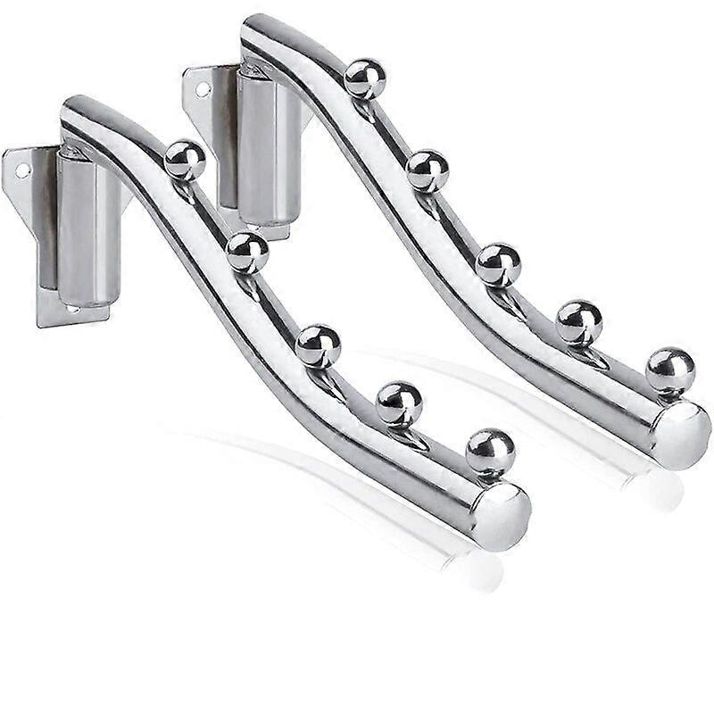 Folding Wall-Mounted Clothes Hanger Rack with Swing Arm for Bathroom