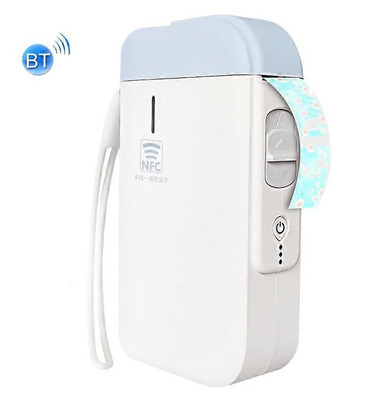 B100 Handheld Portable Bluetooth Mini Label Receipt Printer USB Charging Printer, Specification: Machine+White Label 5 Rolls