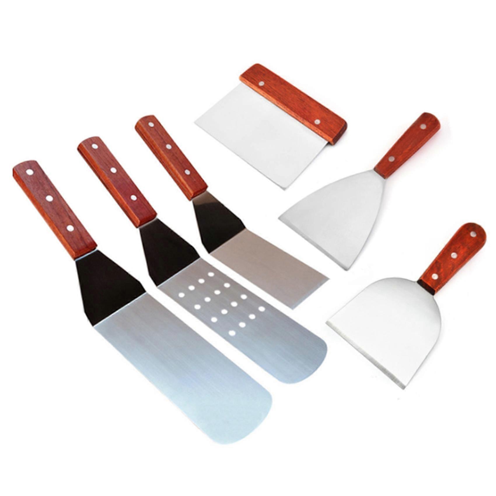 Stainless Steel Burger Spatula,Square Spatula Cooking Scraper