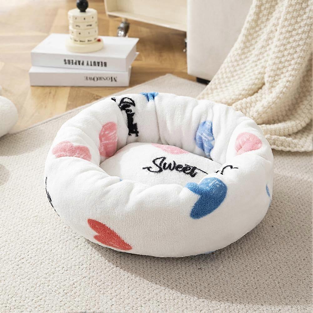 Cat Beds for Indoor Calming Donut Dog Bed Cozy Soft Round Dog Nest Fluffy Plush
