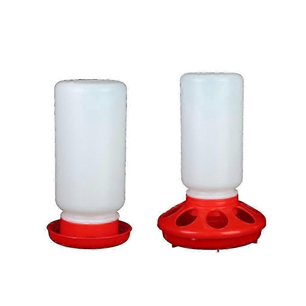 Chick Feeder and Waterer Kit Durable Plastic Fount for Up to 8 Chicks At Once FY