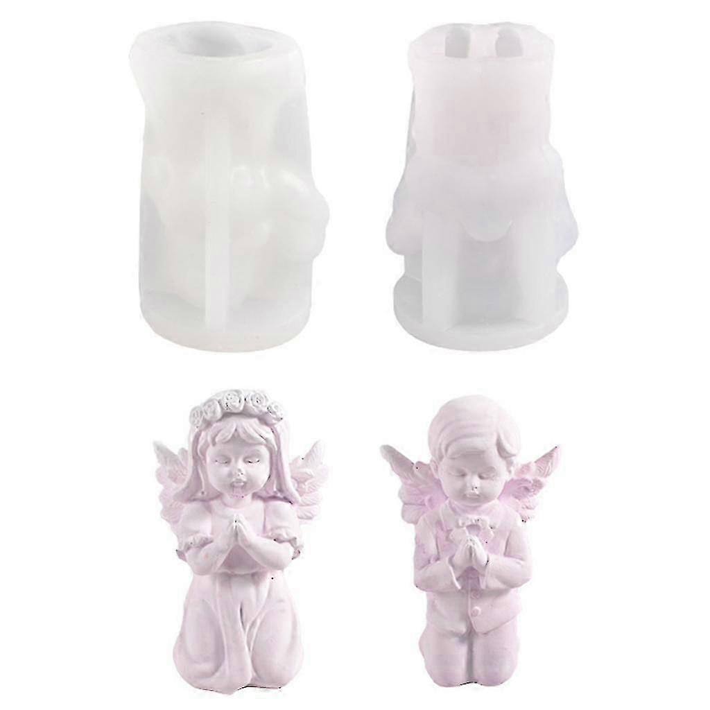 2pcs Girl Candle Epoxy Molds Manual Candle Aromath Soap Molds For Decorations