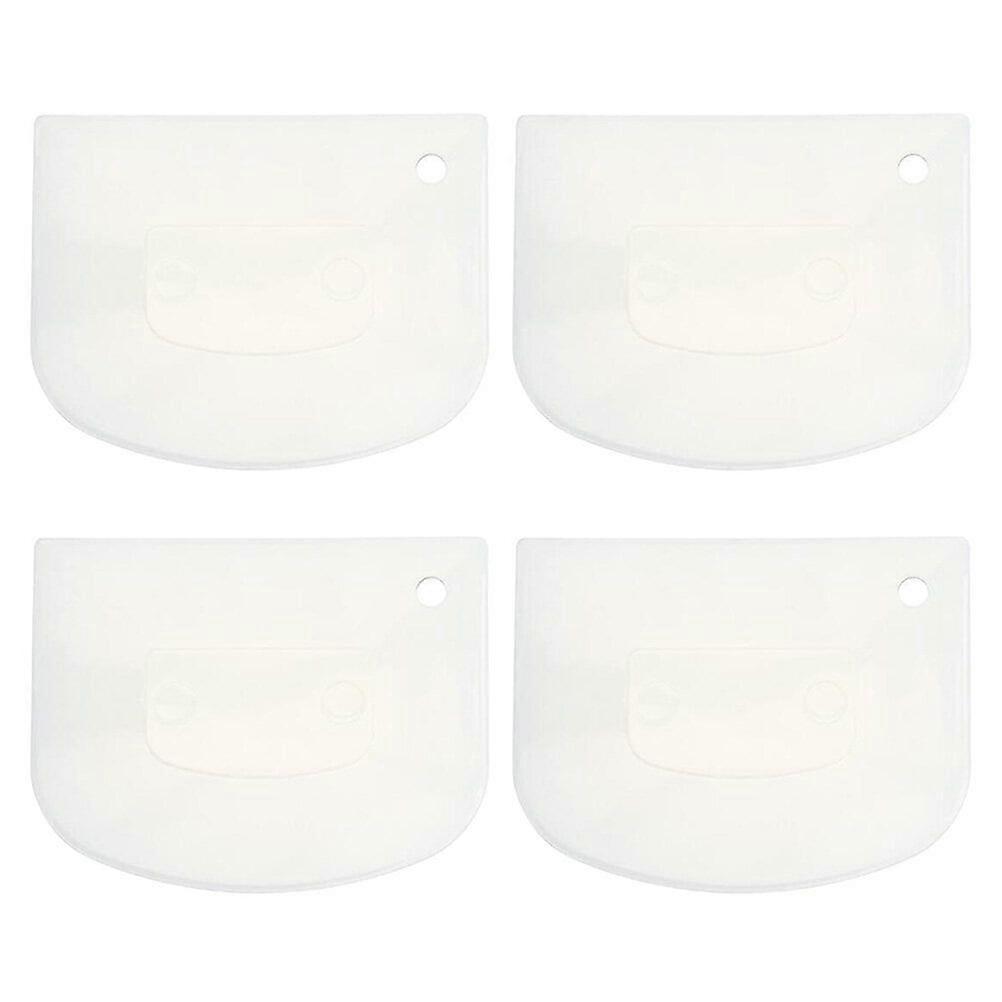 4 Pcs Plastic Butter Scraper Cutter Baking Scraper