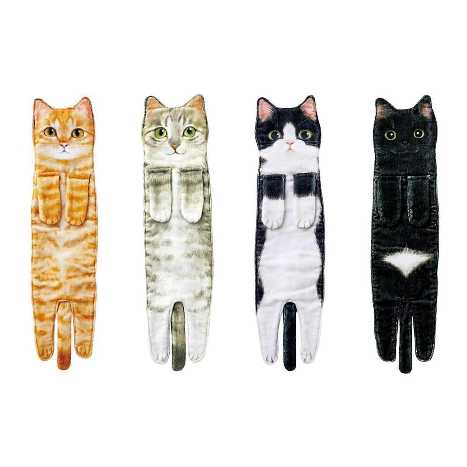 4Pcs Multipurpose Funny Hand Towels Drying Absorbent Soft Towel