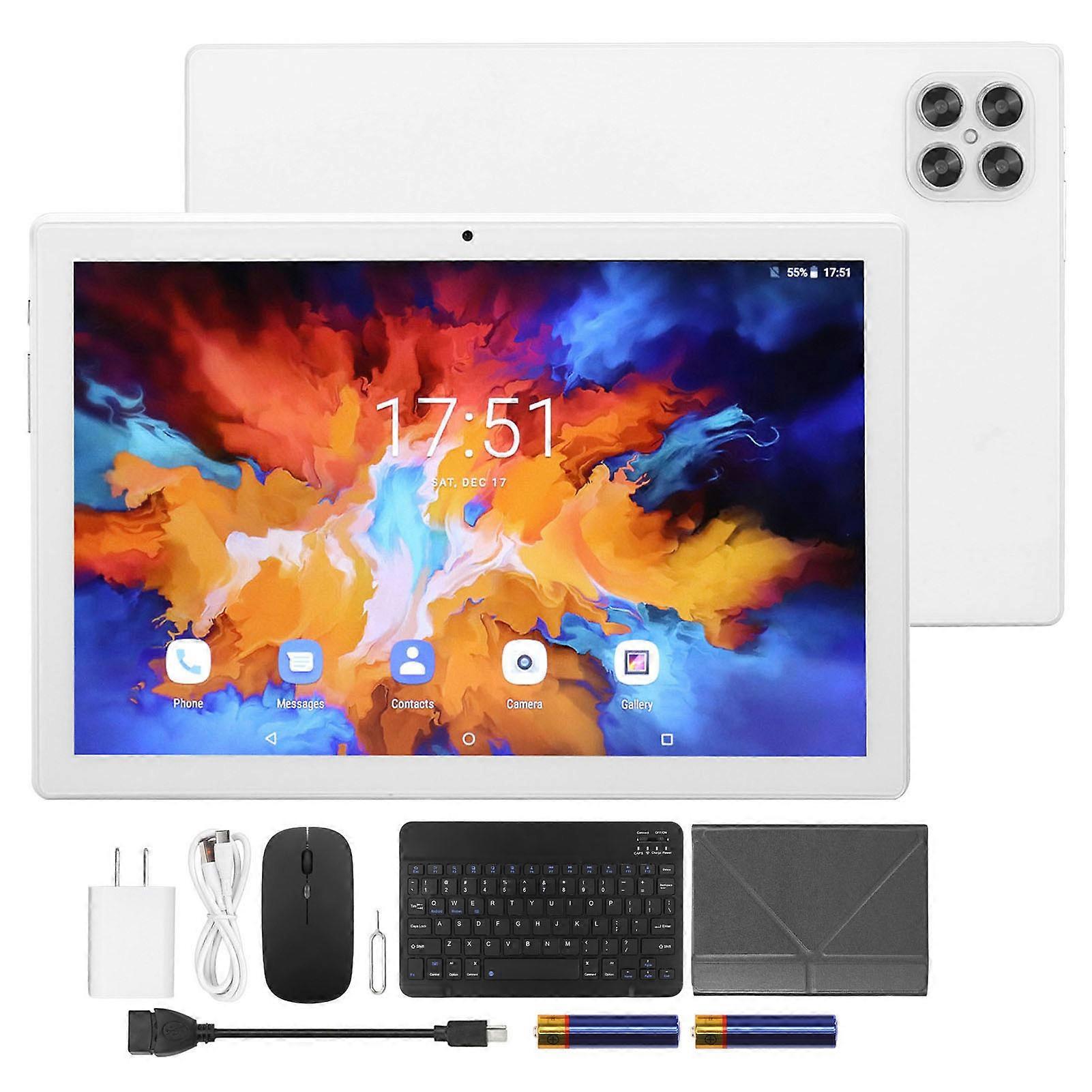 2 in 1 10.1 Inch 4G LTE with BT Keyboard Mouse for Android 11.0 5G WiFi 12GB 256GB Business Tablet