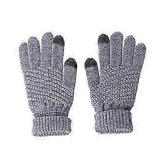 Winter Windproof Glove Full-finger Solid Color Mitten For Cycling Supplies