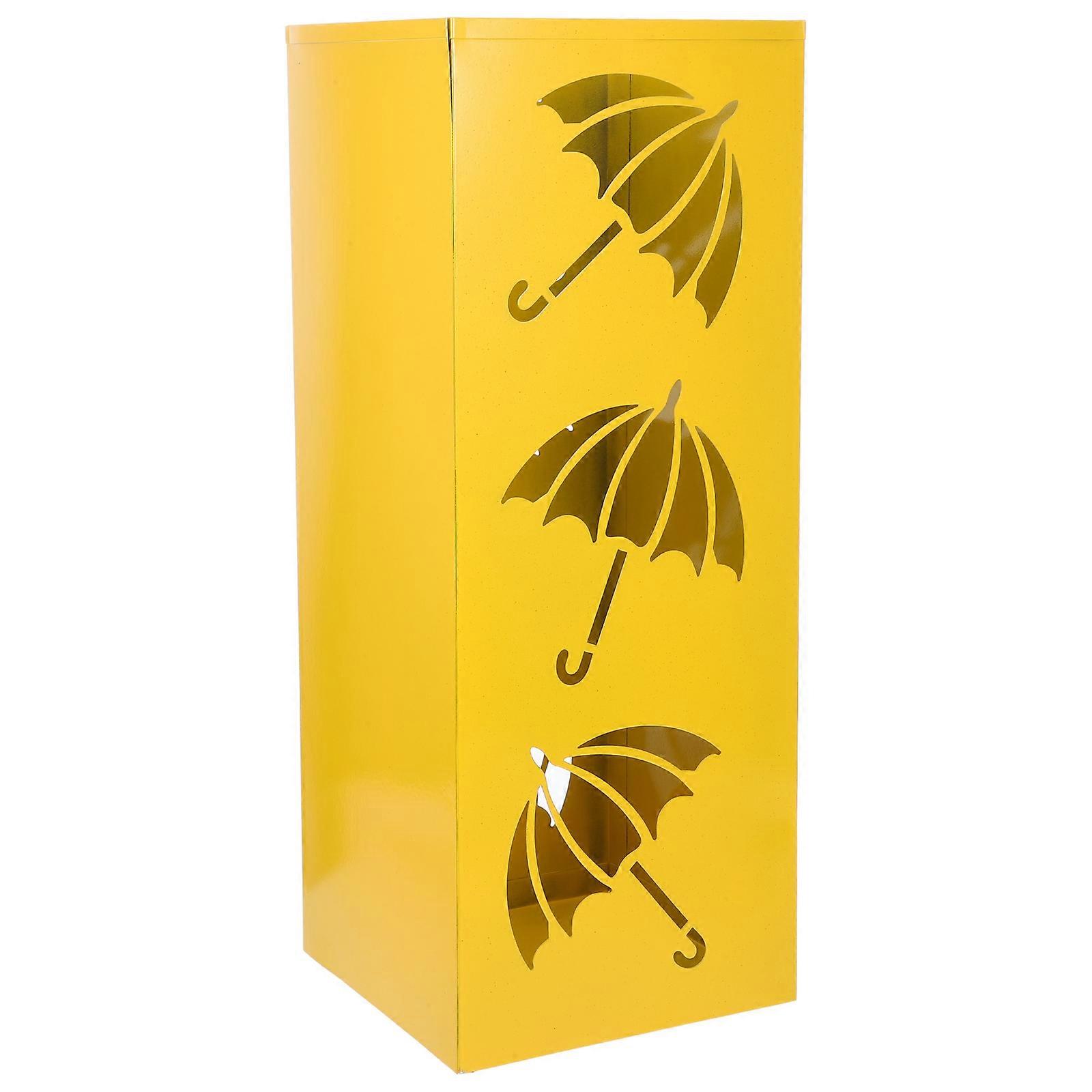 Hollow Patterned Umbrella Stand for Entryway Elegant Organizer for Sticks, Newspapers and More Stylish Storage Bucket for Versatile Use